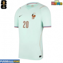 Frankreich Desire Doue #20 Auswärtstrikot EM 2024 Kurzarm
